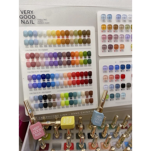 Set sơn verygood nail 60 màu , sơn hàn mẫu mới nhất TẶNG BẢNG MÀU VÀ BASE TOP