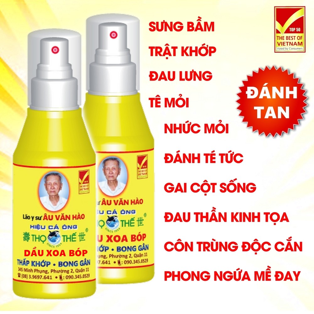 Set 06 chai Dầu xoa bóp Thọ Thế  - Hiệu Cá Ông - Chính hãng