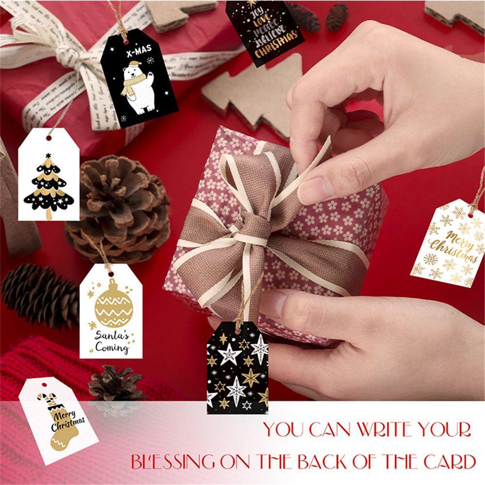 Set 48 Nhãn Dán Trang Trí Giáng Sinh Bằng Giấy Kraft