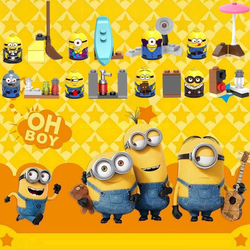 Đồ chơi Lego mini hình Minion hoạt hình dễ thương bắt mắt