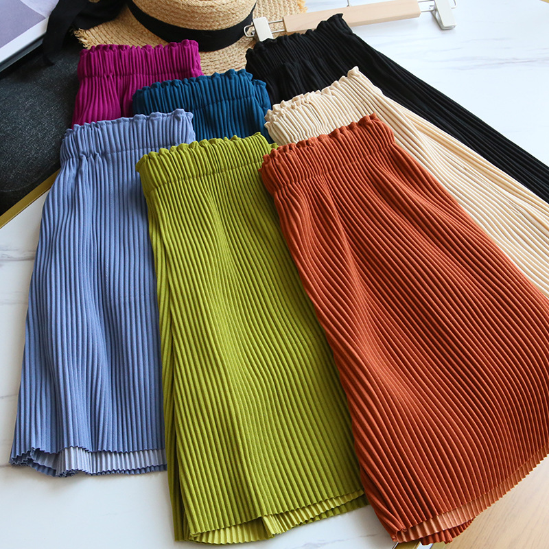 Fashion Women's High Waist Shorts Striped Design Summer Refreshing Fabric Versatile Shorts