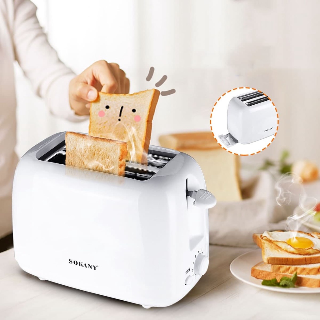 Máy nướng bánh sandwich Sokany 700w,nướng bánh mì chỉ 1- 6 phút là có bữa sáng vừa nhanh vừa thơm ngon,bổ dưỡng