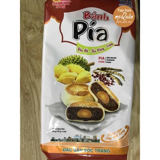 Bánh pía đậu đỏ - sầu riêng - trứng muối (540g) TÂN HUÊ VIÊN