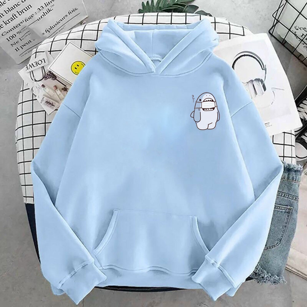 Áo hoodie nam nữ in hình Chú Cá Mập cực đẹp, chất nỉ dày dặn, nón 2 lớp, thích hợp làm áo cặp William - DS145