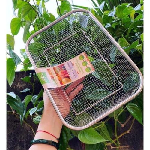 Rổ lưới đựng thức ăn chiên inox 304 Summer Fancy sáng bóng cao cấp RLC01 - Gia dụng bếp
