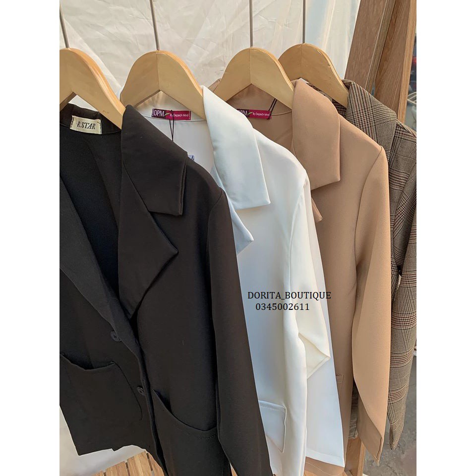 Áo khoác blazer trơn, Áo Blazer Quảng Châu - Dorita Boutique