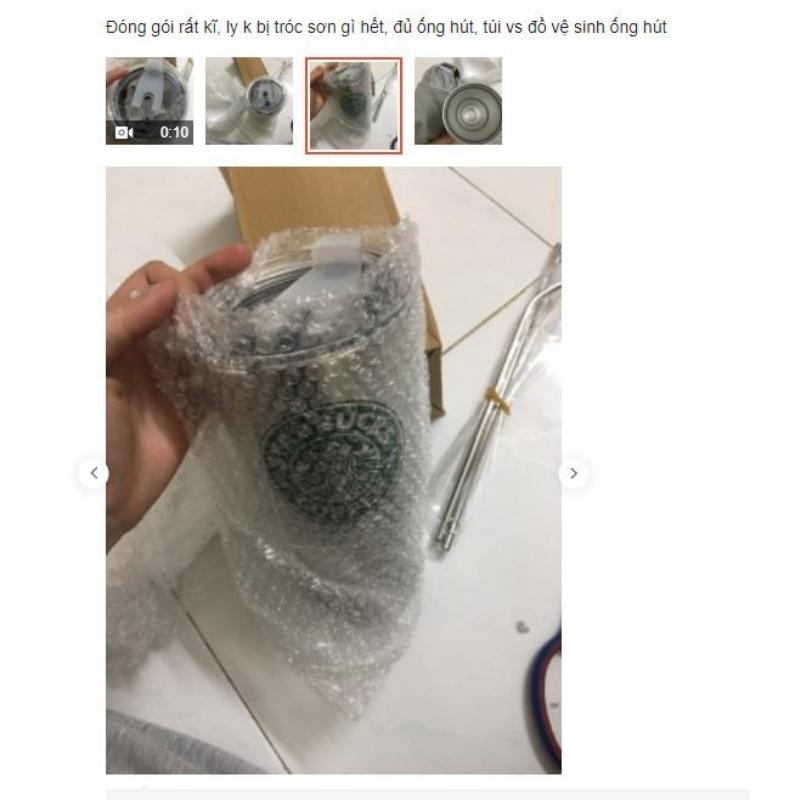 Ly giữ nhiệt Thái Lan cao cấp Cốc uống nước tặng kèm túi ống hút và cọ rửa