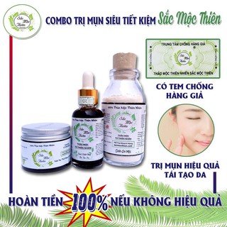 Combo Trị Mụn Siêu Tốc Sắc Mộc Thiên - Điều Trị Tận Gốc Mụn, Thâm Nám, Tàn Nhang, Sẹo Rỗ