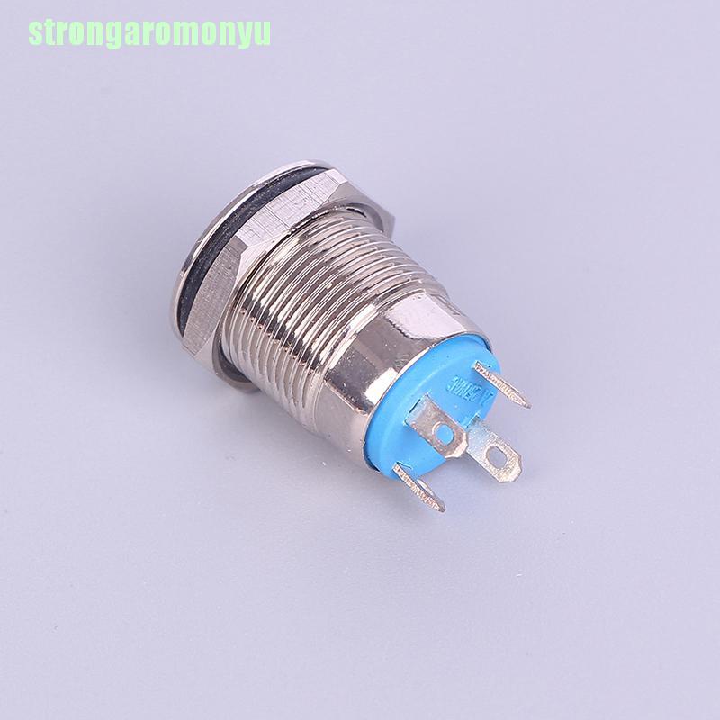 Nút bấm công tắc đèn LED 12mm 12v chất liệu kim loại chống thấm nước chuyên dụng