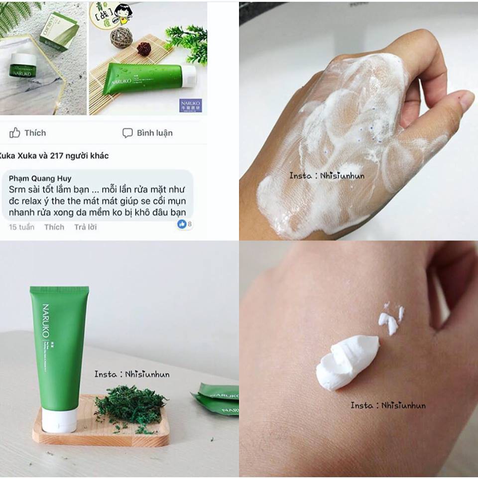 Sữa Rửa Mặt Dạng Bùn Naruko Tea Tree Purifying Clay Mask and Cleanser