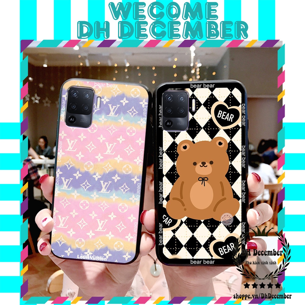 Ốp lưng Oppo A94 in hình 3D GẤU HỒNG-GẤU BE3R -XINH XẺO CỰC ĐẸP