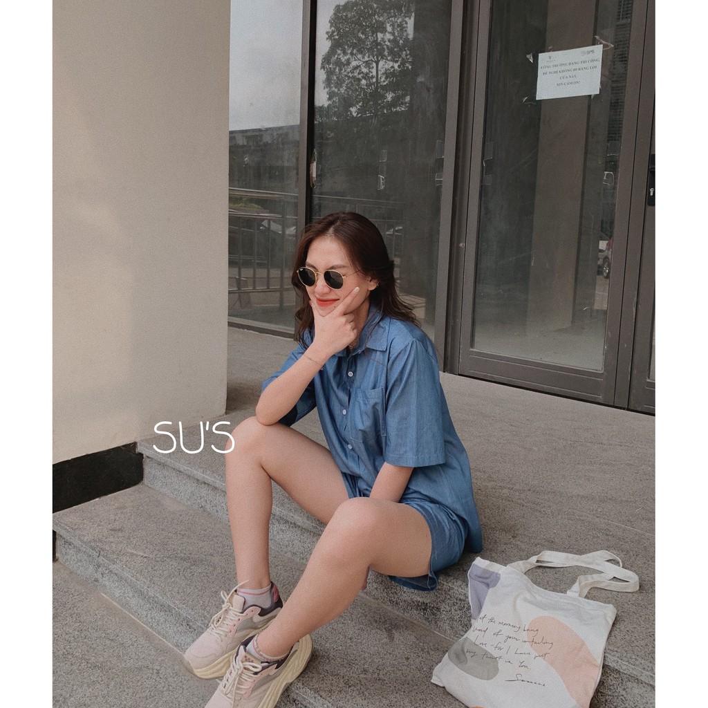 [Mã FAGREEN245 giảm 10% tối đa 30K đơn 99K] Set áo sơmi cộc tay kèm quần sooc S146 SUSTORE | BigBuy360 - bigbuy360.vn