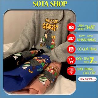 Áo Hoodie Không Xù lông Dành Cho Nam Cho Nữ Cho Cặp Đôi Có Mũ Chất Nỉ Form rộng in hình Unisex SOTA SHOP