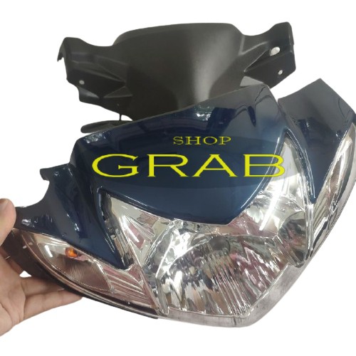 Bộ ốp đầu xe SIRIUS Phanh Đĩa 3 món: ốp đầu, gáy đen và pha đèn kèm bóng