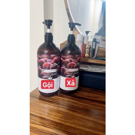 Dầu gội xả phúc bồn tử raspberry beautyengrsver hương thơm mềm mượt 1000ml