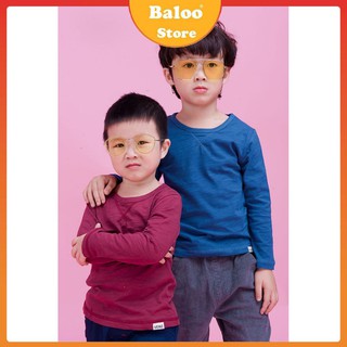Áo thun xược dài tay cổ tròn Baloo Shop cho bé trai bé gái