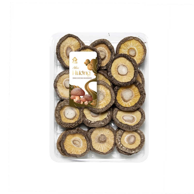 Nấm Hương Khô Cao Cấp Size M Khay 150g - Nấm Phú Gia