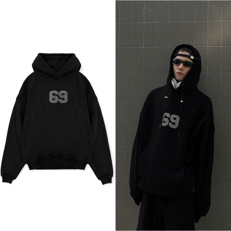 [CHÍNH HÃNG MENTALBOSS] Áo khoác hoodie 69 đính đá Mentalboss Private Club unisex