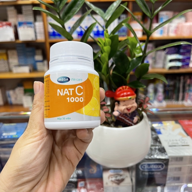 Nat C 1000 - NatC 1000 bổ sung vitamin C liều cao tăng đề kháng, da trắng sáng, tăng tổng hợp collagen