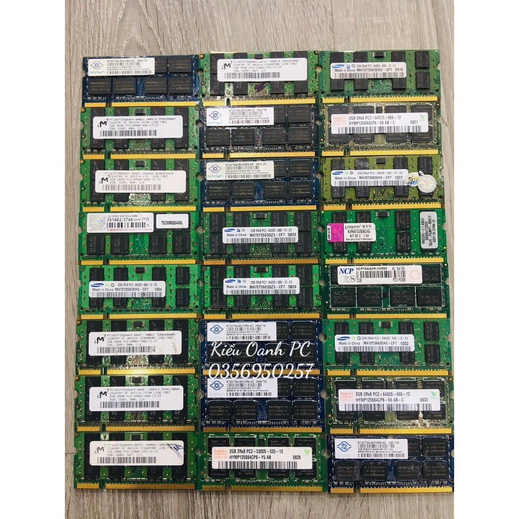 Ram Laptop, Máy bàn PC DDR3 2Gb, 4Gb bus 1600, 1333 - Hàng tháo máy cũ bảo hành 12 tháng