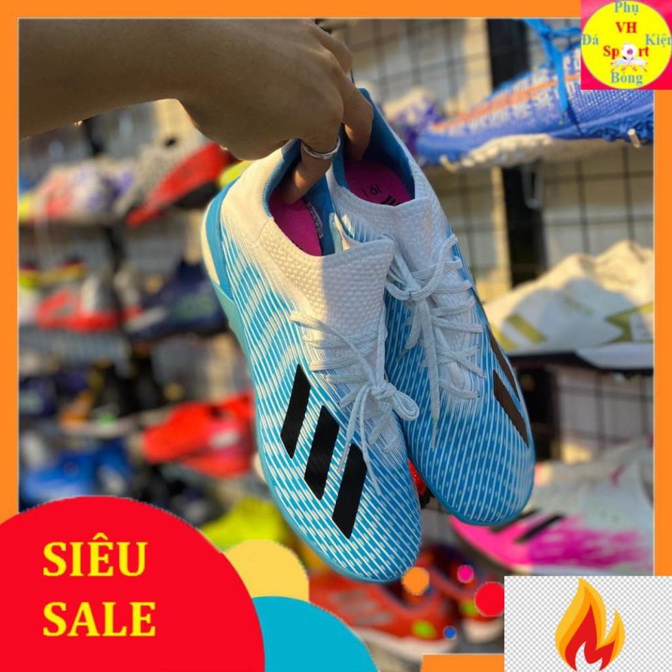 Giày đá bóng sân cỏ nhân tạo giá rẻ cao cấp Adidas X 19.1 Xanh Ngọc TF -dfg*d