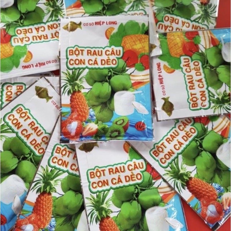 Bột thạch rau câu con cá dẻo