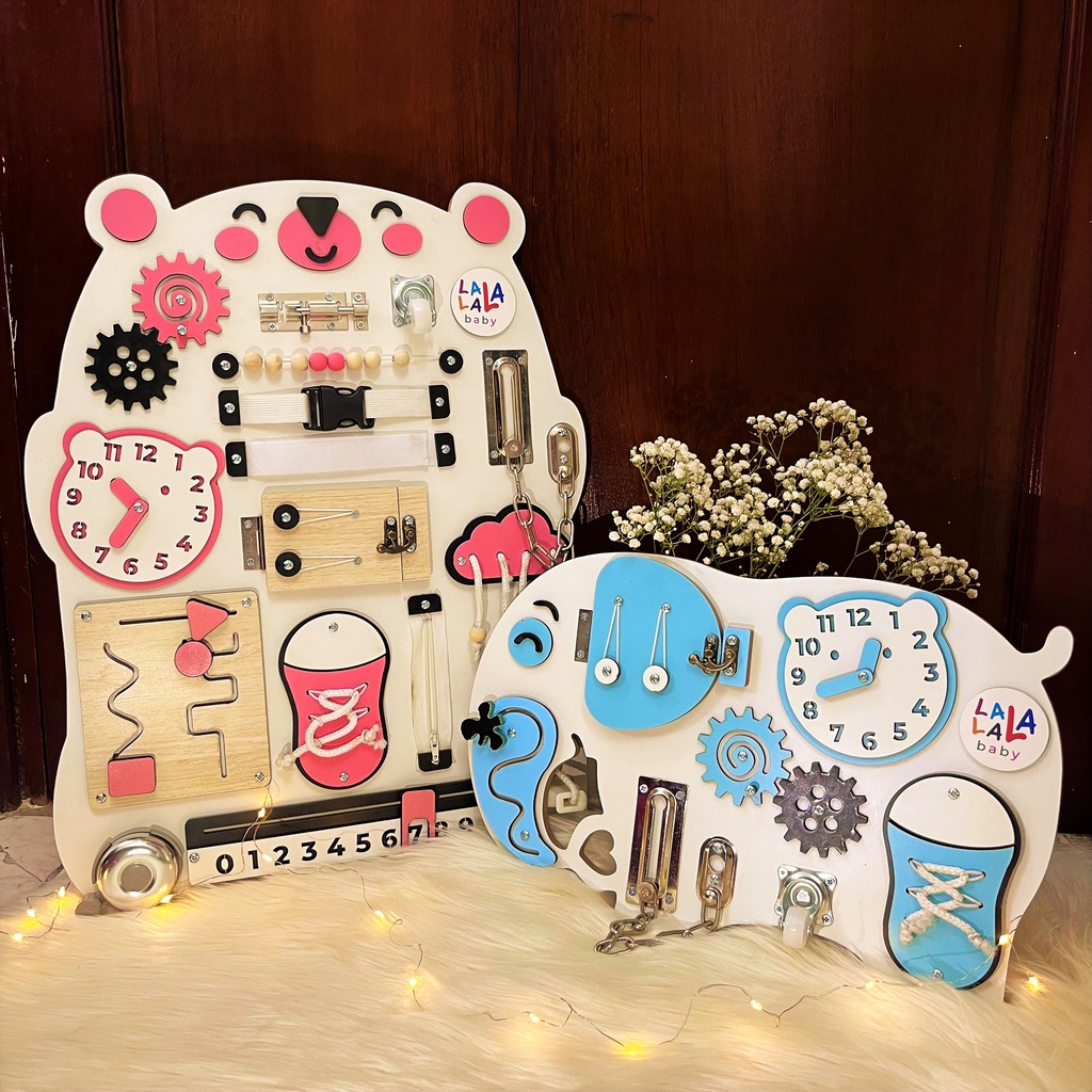 Busy board bảng bận rộn Lalala baby - Hình động vật dễ thương - Giúp bé phát triển toàn diện