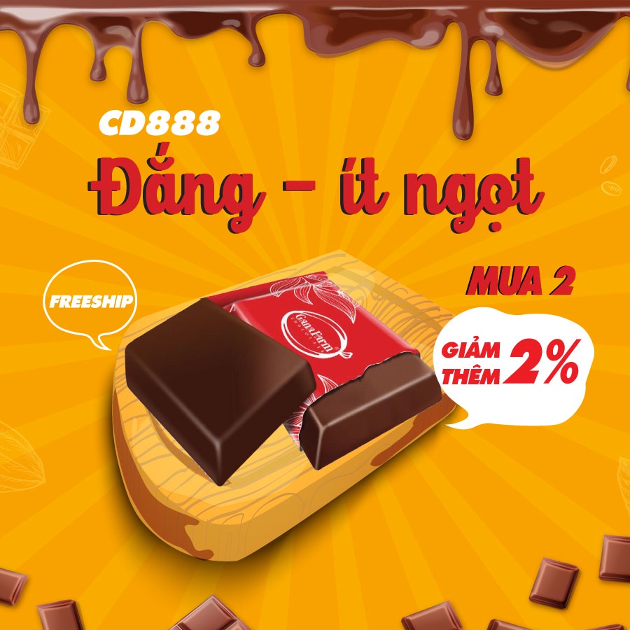 Socola Đen Nguyên Chất GANAFARM Túi 1kg Có Màu Đen Đậm Vị Đắng Nhẹ Dùng Để Trang Trí Bánh Đổ Khuôn Làm Kẹo  - CD888