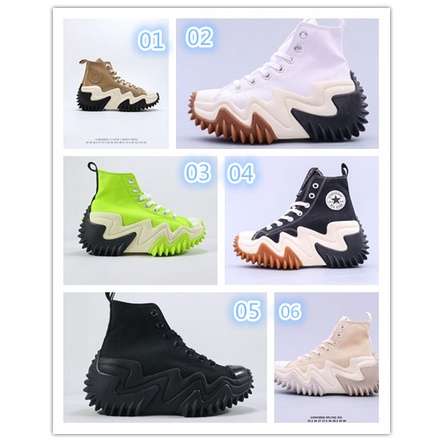 Giày Thể Thao Canvas Converse 6 Màu Đế Dày Tăng Chiều Cao Họa Tiết Sóng Chuyển Động Cho Nữ171545C