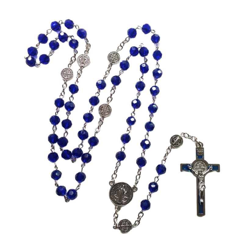 Vòng cổ Chuỗi Hạt 8mm Mặt Thánh Giá Thời Trang