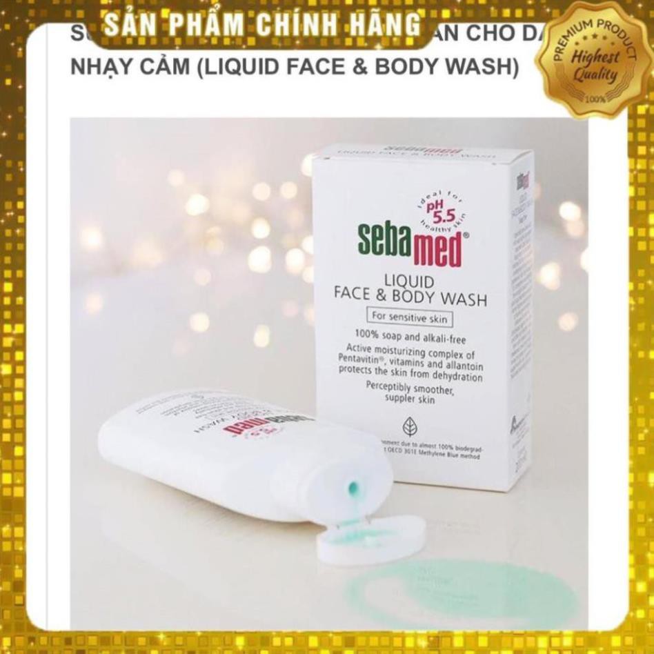 2IN1 - SỮA RỬA MẶT & TOÀN THÂN DA NHẠY CẢM SEBAMED pH5.5 - ĐỨC - 300ML/1000ML(SEBAMED LIQUID FACE & BODY WASH) | BigBuy360 - bigbuy360.vn