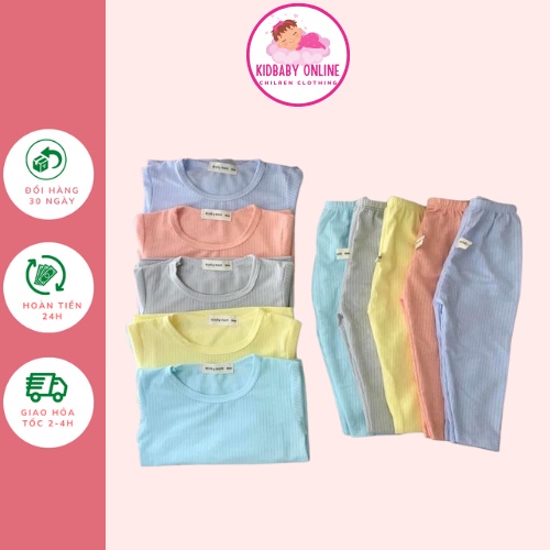 Bộ Dài Tay Cho Bé Chất Cotton Tăm Tre Mặc Nằm Điều Hòa, Mặc Thu Đông K022