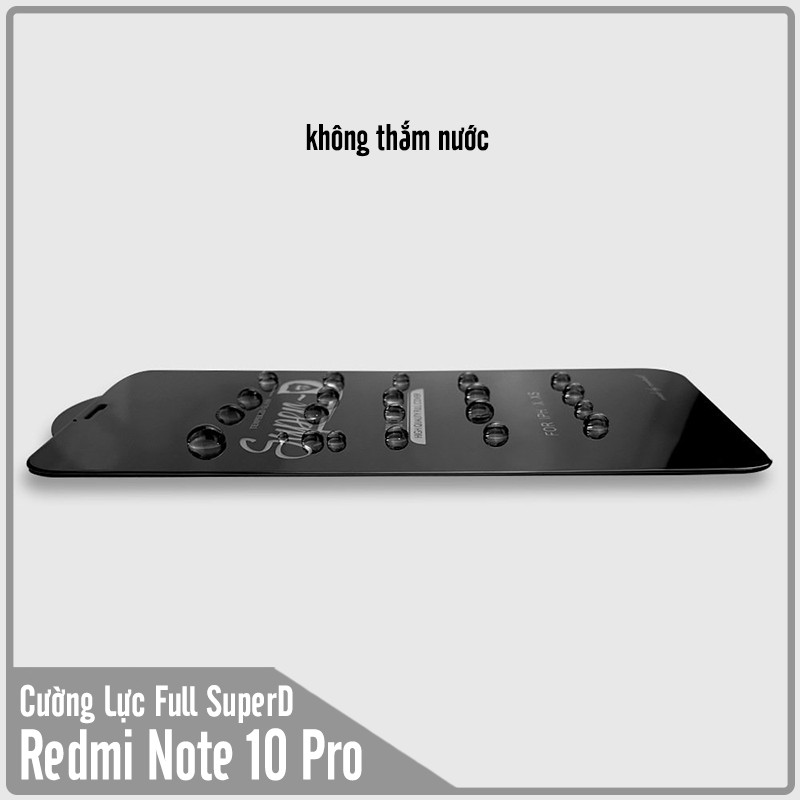 Kính cường lực Super D Xiaomi Redmi Note 10 Pro Full viền Đen MIETUBL