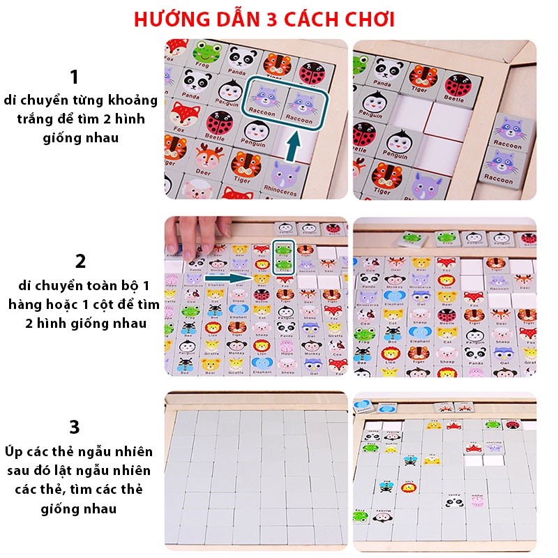 Đồ Chơi Xếp Hình Ghép Cặp PiKaChu Bằng Gỗ, Đồ Chơi Trẻ Em Thông Minh Phát Triển Nhiều Kỹ Năng Cho Bé