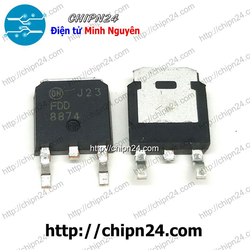 [2 CON] Mosfet Dán FDD8874 TO-252 116A 30V Kênh N (SMD Dán) (FDD 8874)