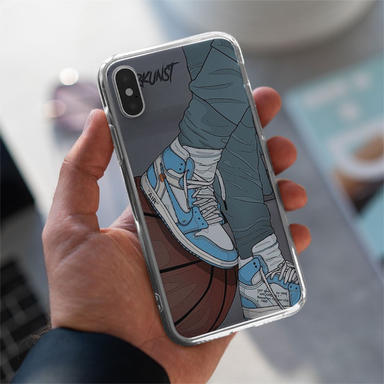 Ốp lưng IP đôi giày xanh Sneaker Vỏ ốp thể thao Cao cấp cho các loại Iphone VANPOD00103