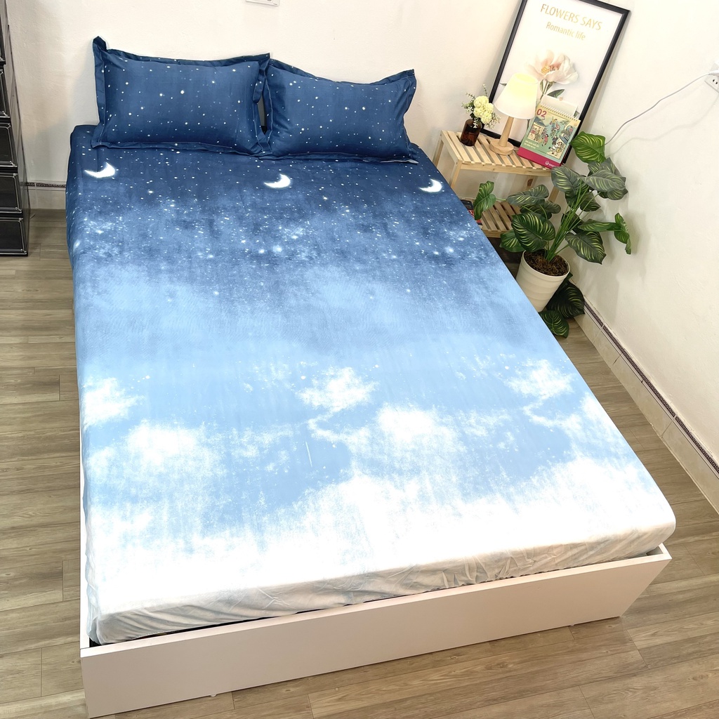 Ga giường Cotton Poly Minh Nhật - Drap trải giường bọc nệm phong cách Hàn Quốc (không kèm vỏ gối) - đủ kích thước | BigBuy360 - bigbuy360.vn