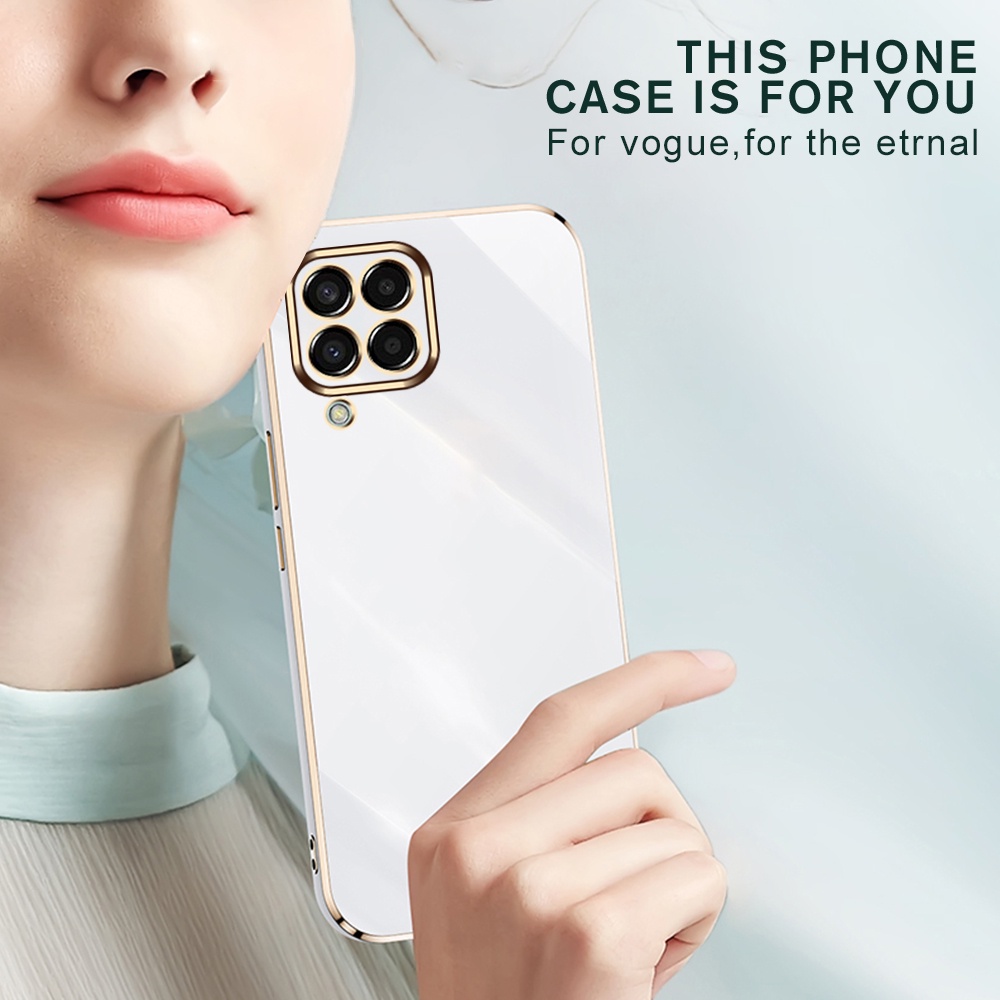 Ốp Điện Thoại TPU Dẻo Vuông Mạ Màu Samsung Galaxy M33 Sumsung M33 M53 M23 M13 2022 M 33 5G SM-M336B 6.6"