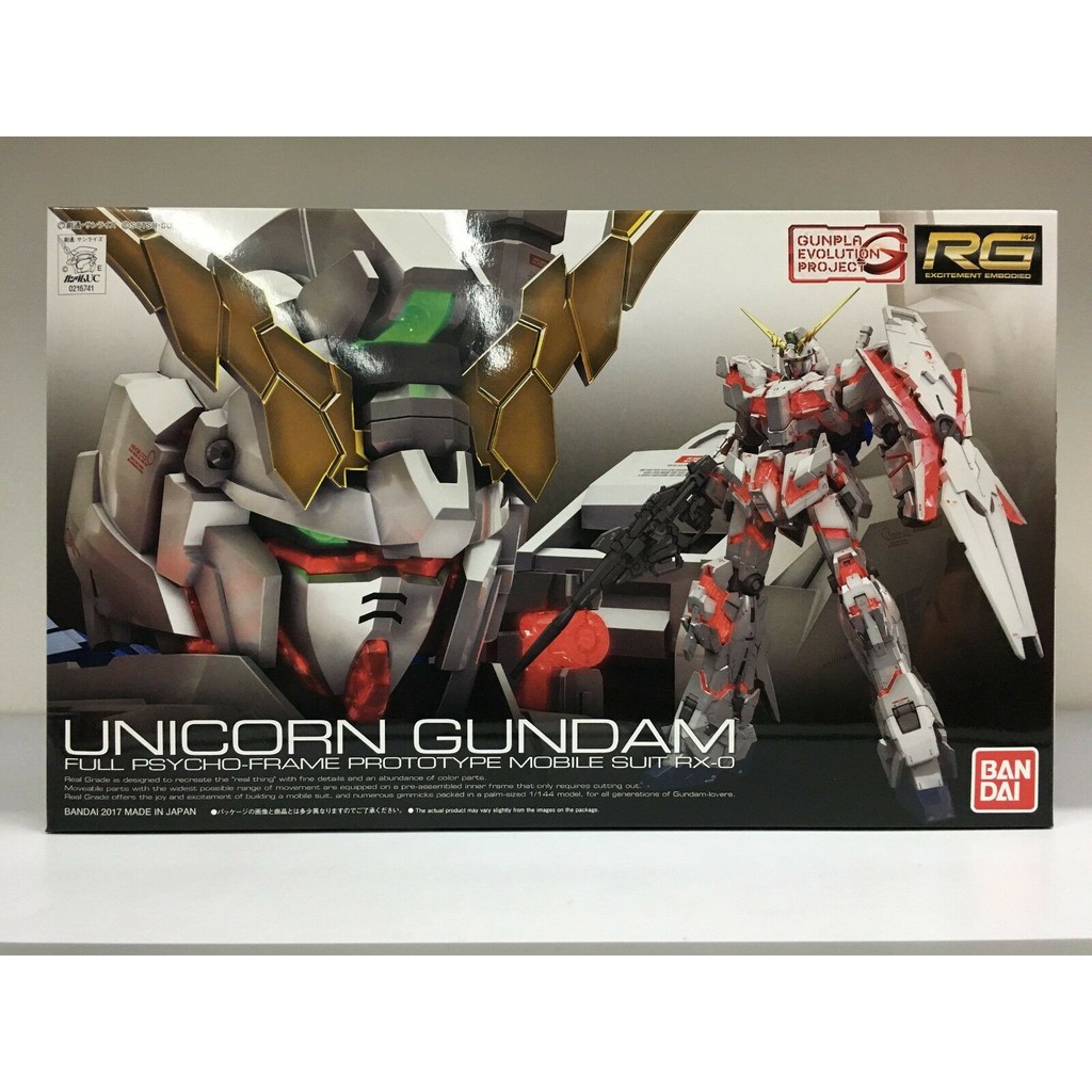 Mô hình lắp ráp RG 1/144 Unicorn Gundam Bandai