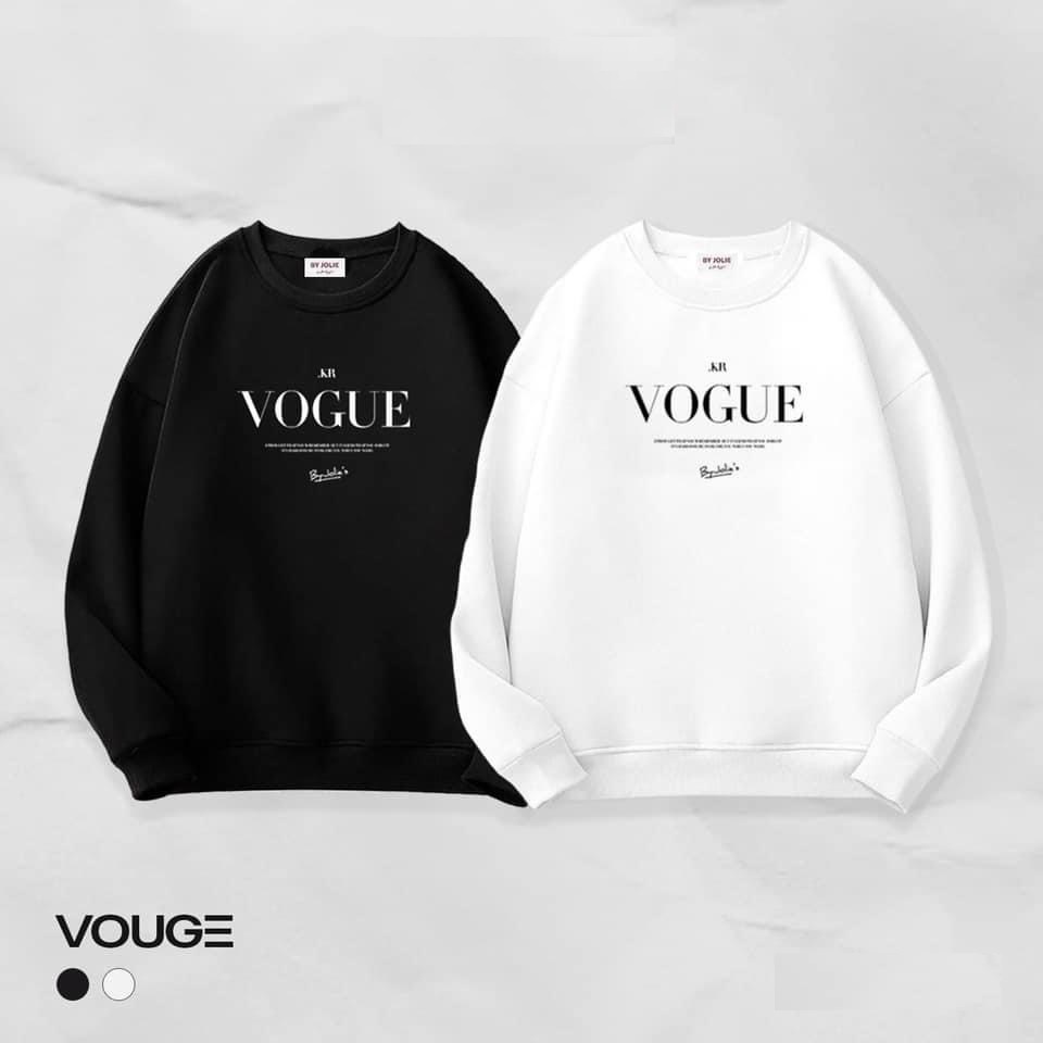 Áo Thu Đông Nam Nữ In Chữ VOGUE - Chất Poly Dày Dặn - MÃ TD75
