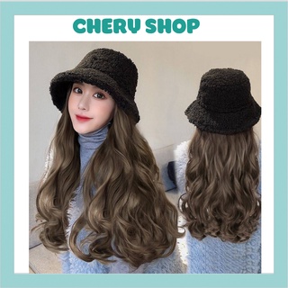 Tóc giả nữ cao cấp ❤️❤️ FREESHIP ❤️❤️ nguyên đầu xoăn kèm mũ lông