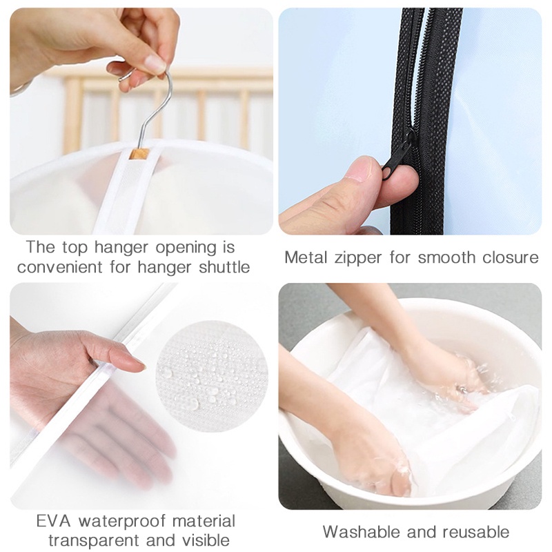 Túi Nhựa Bọc Quần Áo Chống Bụi Bẩn 60 * 120cm Ốp