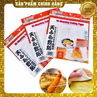 Giấy thấm dầu thức ăn Nhật - Giấy thấm dầu kokusai 20 tờ kích thước 24x25cm