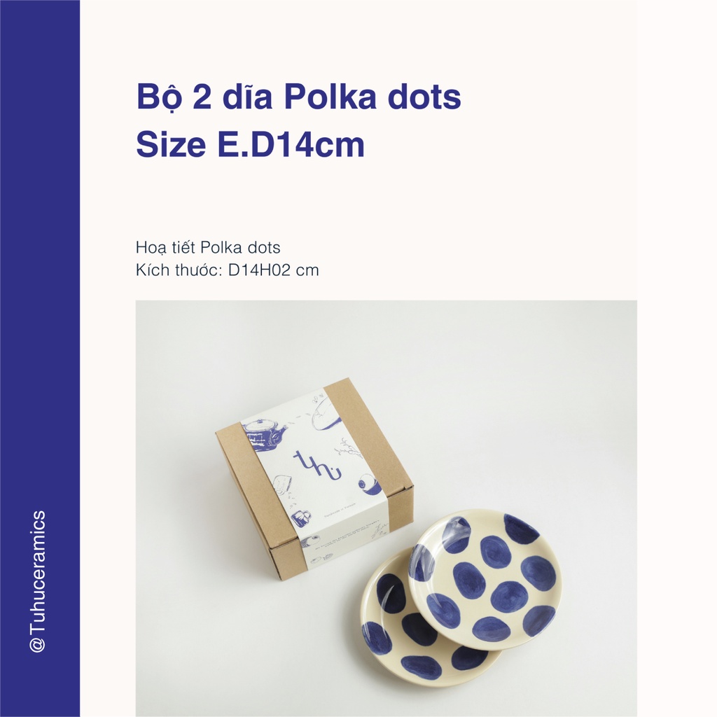 Bộ 2 dĩa 14cm hoạ tiết "Khoai tây"