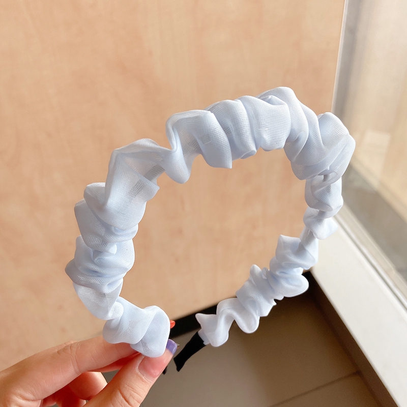 Cài tóc vải voan phối ren phong cách Hàn Quốc