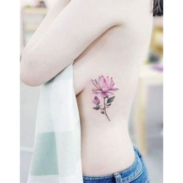 Hình xăm dán tattoo hoa b08 yf271.Xăm dán tatoo mini tạm thời, size &lt;10x6cm