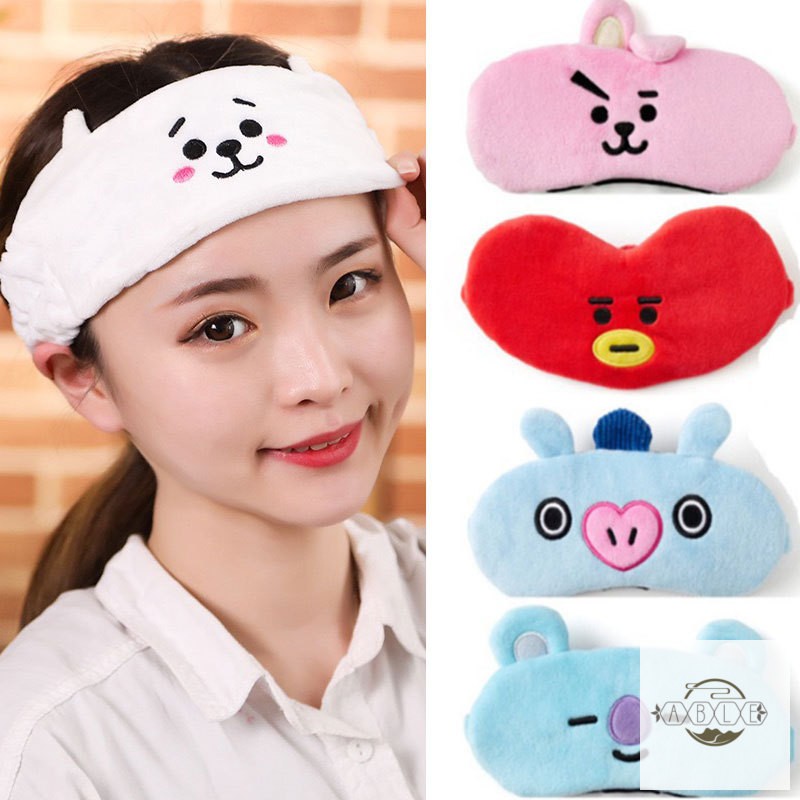 Bts Bt21 Băng Đô Rửa Mặt / Trang Điểm Co Giãn Họa Tiết Bt21 Một Kích Thước Cho Nam Và Nữ