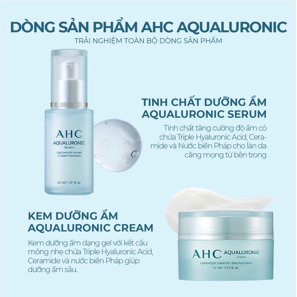 Kem Dưỡng Ẩm Da Mặt AHC Aqualuronic Cream 50ml