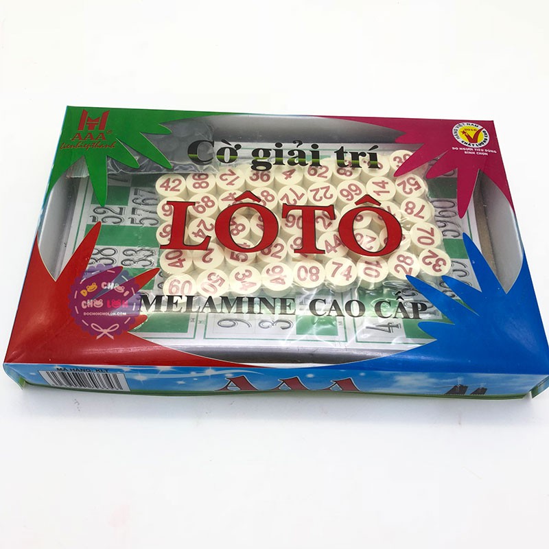 Cờ Lô Tô cao cấp 90 số bằng giấy và Melamine Liên Hiệp Thành chơi loto - Trò chơi kêu Lô Tô
