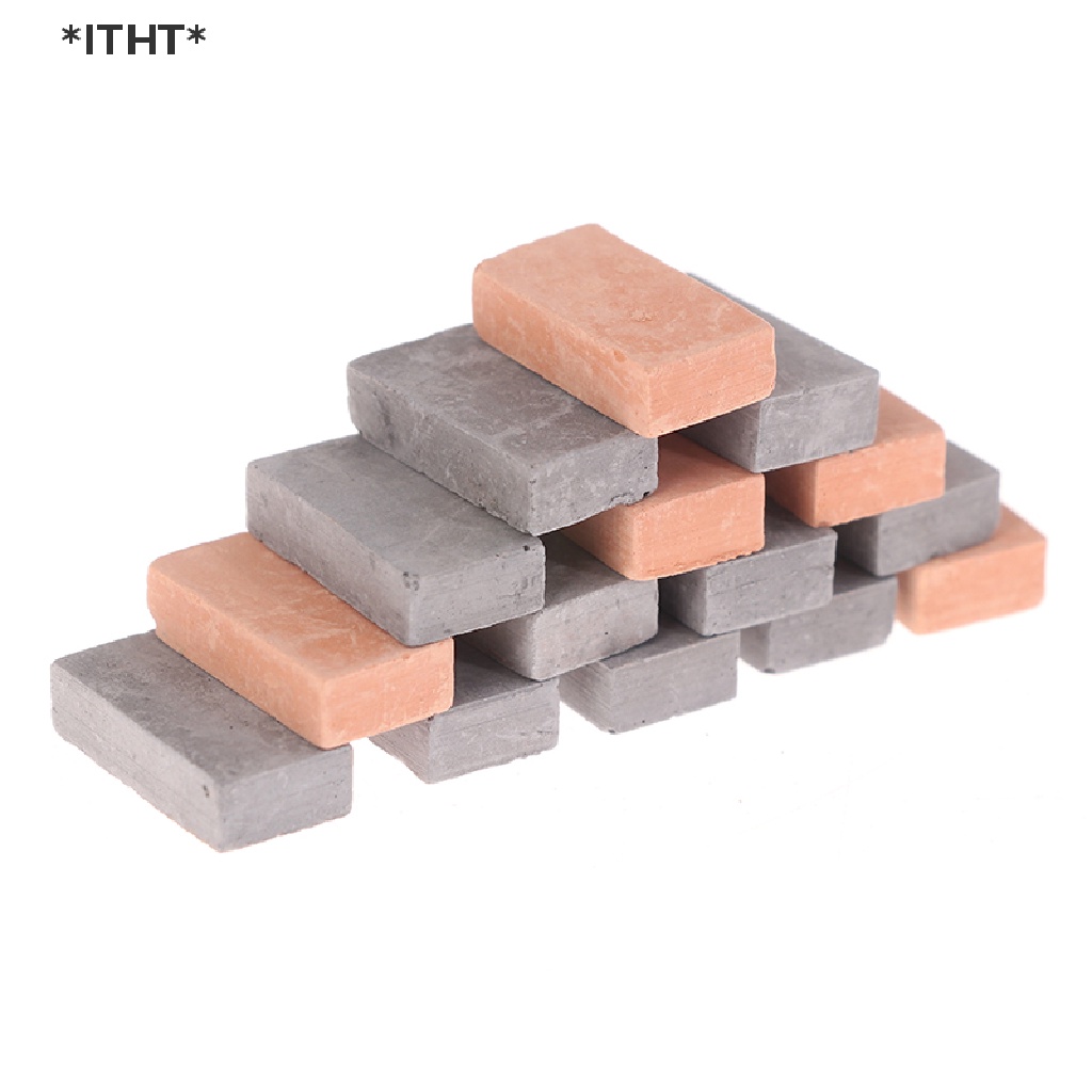 Bộ 50 Viên Gạch Nhân Tạo mini Tỉ Lệ 1 / 16 Trang Trí Nhà Búp Bê